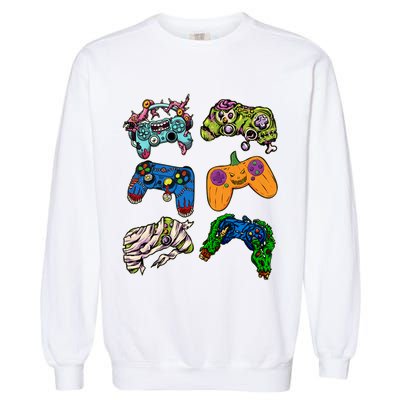 Halloween Monster Video Game Controllers Garment-Dyed Sweatshirt