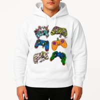 Halloween Monster Video Game Controllers Hoodie