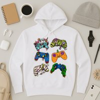 Halloween Monster Video Game Controllers Hoodie
