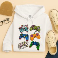 Halloween Monster Video Game Controllers Hoodie