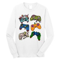 Halloween Monster Video Game Controllers Long Sleeve Shirt