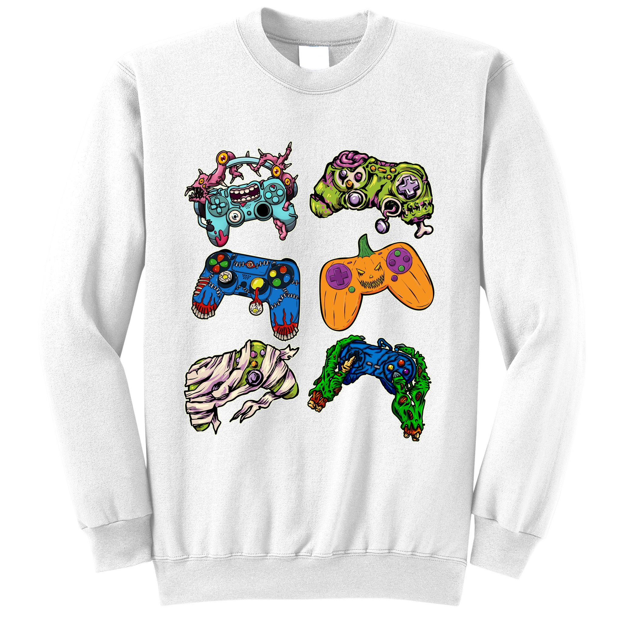 Halloween Monster Video Game Controllers Sweatshirt
