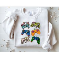Halloween Monster Video Game Controllers Sweatshirt