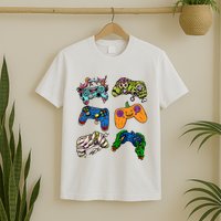 Halloween Monster Video Game Controllers T-Shirt