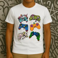 Halloween Monster Video Game Controllers T-Shirt