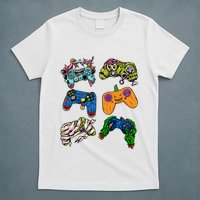 Halloween Monster Video Game Controllers T-Shirt