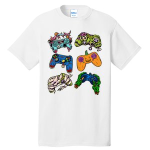 Halloween Monster Video Game Controllers Tall T-Shirt