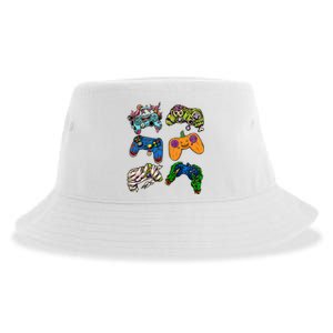 Halloween Monster Video Game Controllers Sustainable Bucket Hat