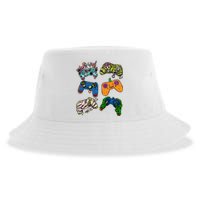 Halloween Monster Video Game Controllers Sustainable Bucket Hat