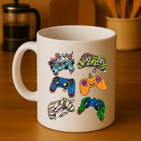 Halloween Monster Video Game Controllers Mug