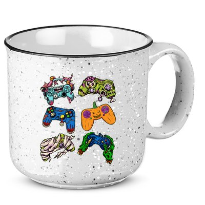 Halloween Monster Video Game Controllers 15oz Campfire Ceramic Mug