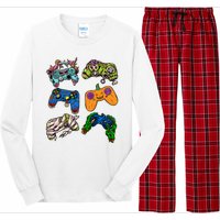 Halloween Monster Video Game Controllers Long Sleeve Pajama Set