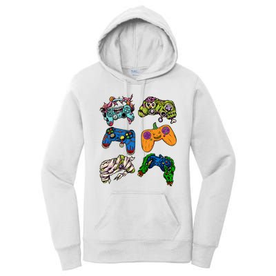 Halloween Monster Video Game Controllers Women's Pullover Hoodie