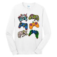 Halloween Monster Video Game Controllers Tall Long Sleeve T-Shirt