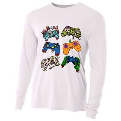 Halloween Monster Video Game Controllers Cooling Performance Long Sleeve Crew