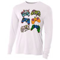 Halloween Monster Video Game Controllers Cooling Performance Long Sleeve Crew