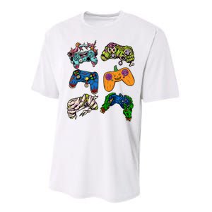 Halloween Monster Video Game Controllers Performance Sprint T-Shirt