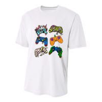 Halloween Monster Video Game Controllers Youth Performance Sprint T-Shirt