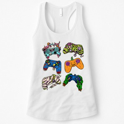 Halloween Monster Video Game Controllers Womens Tank Top