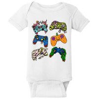 Halloween Monster Video Game Controllers Baby Bodysuit