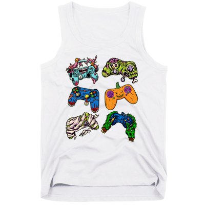 Halloween Monster Video Game Controllers Tank Top