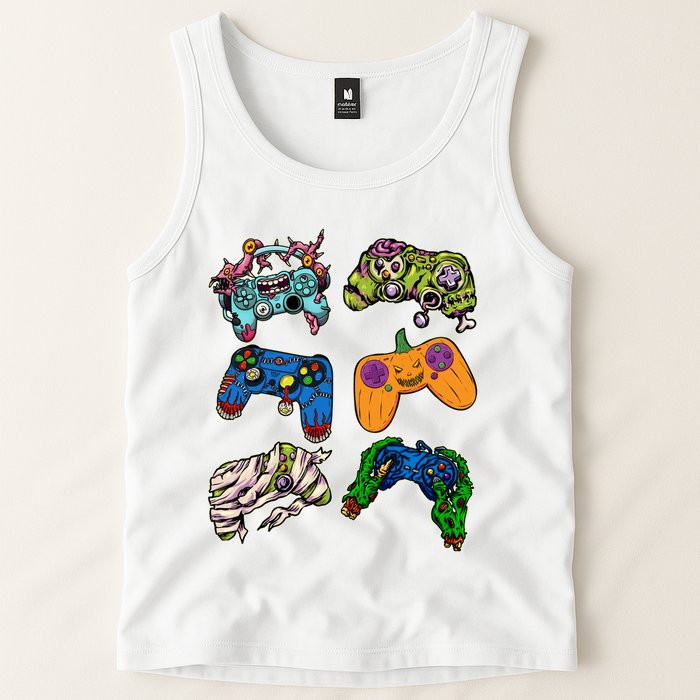 Halloween Monster Video Game Controllers Tank Top