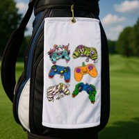 Halloween Monster Video Game Controllers Golf Towel