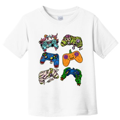 Halloween Monster Video Game Controllers Toddler T-Shirt