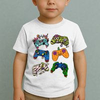 Halloween Monster Video Game Controllers Toddler T-Shirt