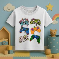 Halloween Monster Video Game Controllers Toddler T-Shirt