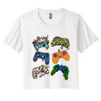 Halloween Monster Video Game Controllers Crop Top