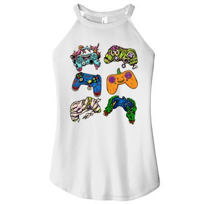 Halloween Monster Video Game Controllers Women's Perfect Tri Rocker Tank