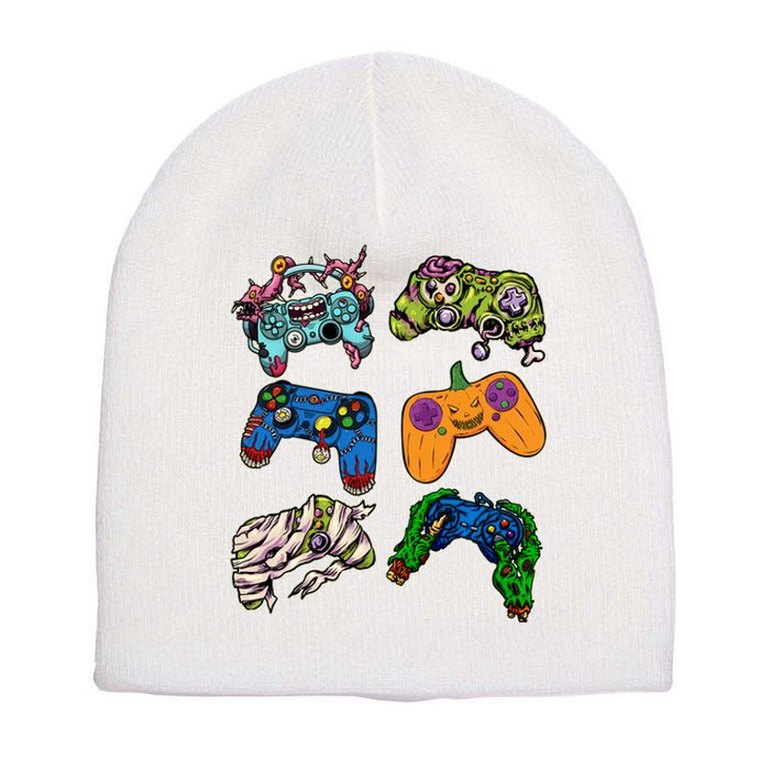 Halloween Monster Video Game Controllers Short Acrylic Beanie