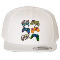 Halloween Monster Video Game Controllers Wool Snapback Cap