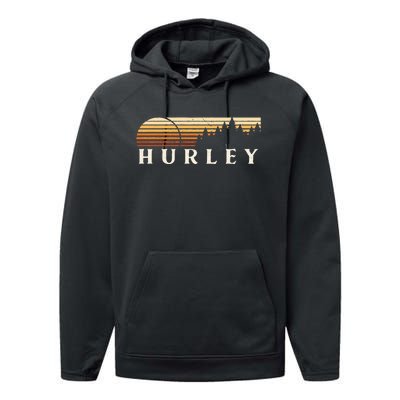 Hurley Mo Vintage Evergreen Sunset Eighties Retro Performance Fleece Hoodie