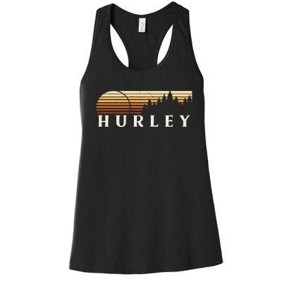 Hurley Mo Vintage Evergreen Sunset Eighties Retro Women's Racerback Tank