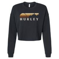 Hurley Mo Vintage Evergreen Sunset Eighties Retro Cropped Pullover Crew