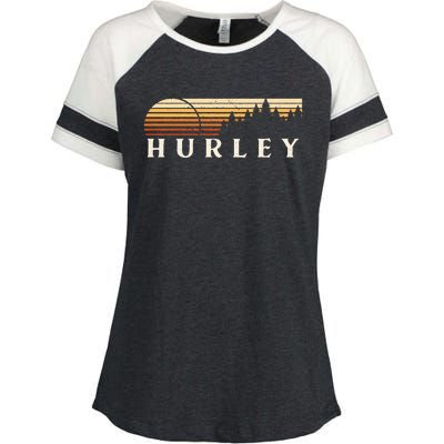 Hurley Mo Vintage Evergreen Sunset Eighties Retro Enza Ladies Jersey Colorblock Tee