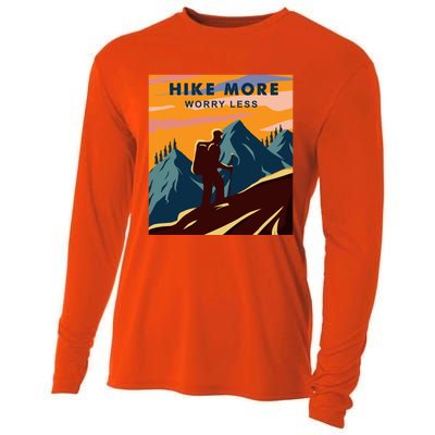 Hike More Worry Less Camping Gift Cooling Performance Long Sleeve Crew