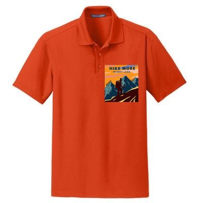 Hike More Worry Less Camping Gift Dry Zone Grid Polo