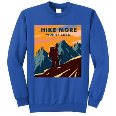 Hike More Worry Less Camping Gift Sweatshirt