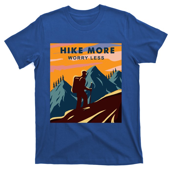 Hike More Worry Less Camping Gift T-Shirt