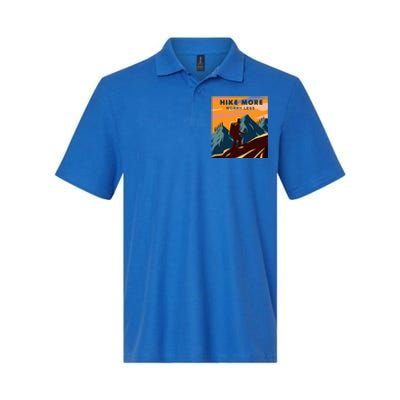 Hike More Worry Less Camping Gift Softstyle Adult Sport Polo