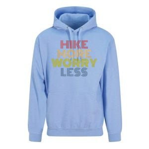 Hike More Worry Less Hiking Camping Mountains Gift Unisex Surf Hoodie