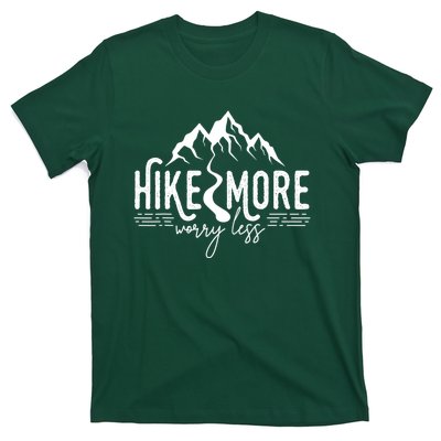 Hike More Worry Less Funny Nature Lovers Hiking Mountains T-Shirt