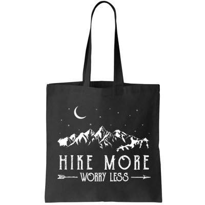 Hike More Worry Less Funny Nature Lovers Hiking Mountains Bag