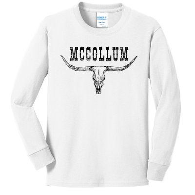 Howdy Mccollum Western Mccollum Punchy Cowboy Cowgirl Style Kids Long Sleeve Shirt