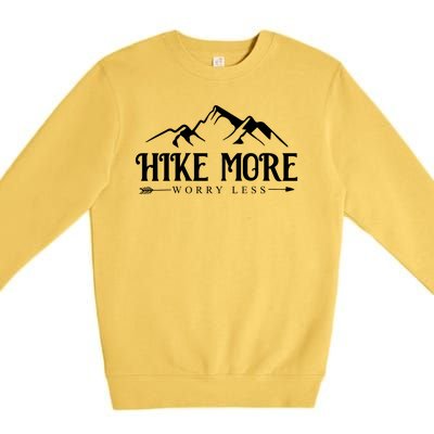 Hike More Worry Less Premium Crewneck Sweatshirt