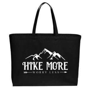 Hike More Worry Less Cotton Canvas Jumbo Tote