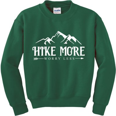 Hike More Worry Less Kids Sweatshirt